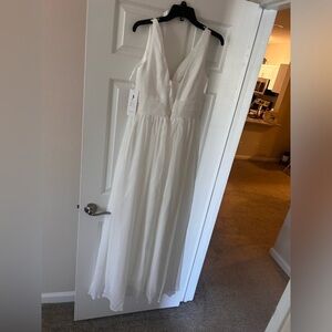 Never worn long white dress